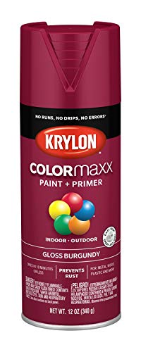 Product Cover Krylon K05508007 COLORmaxx Spray Paint, Aerosol, Burgundy