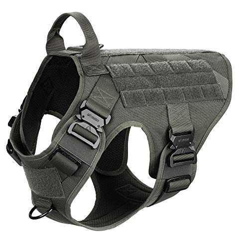 Product Cover ICEFANG Tactical Dog Harness,K9 Working Dog Vest,No Pulling Front Clip Leash Attachment (XL(32