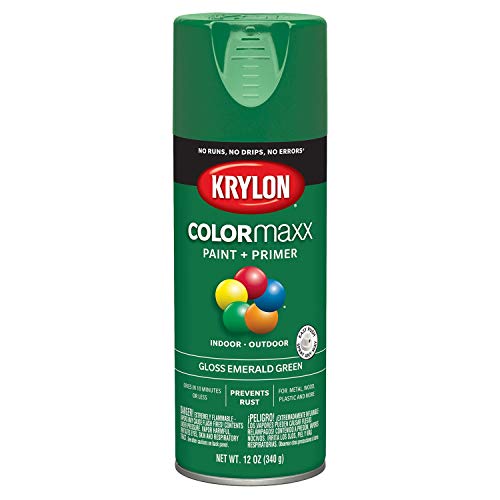 Product Cover Krylon K05517007 COLORmaxx Spray Paint, Aerosol, Emerald Green