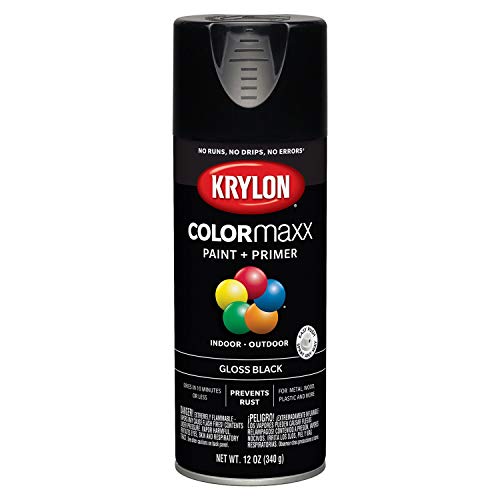 Product Cover Krylon K05505007 COLORmaxx Spray Paint, Aerosol, Black