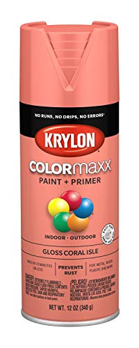 Product Cover Krylon K05514007 COLORmaxx Spray Paint, Aerosol, Coral Isle