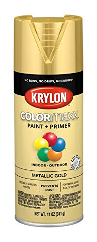 Product Cover Krylon K05588007 COLORmaxx Spray Paint, Aerosol, Gold