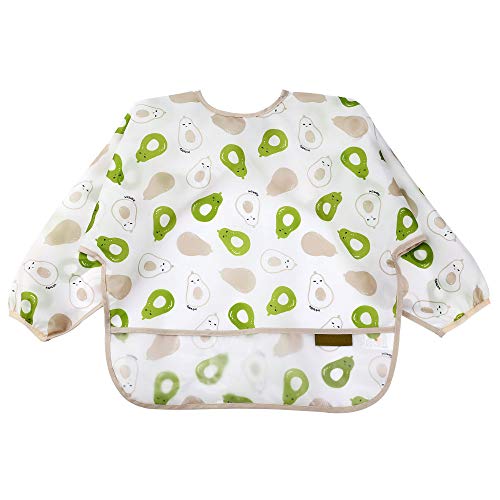 Product Cover Baby Smock With Long Sleeves-Toddler Soft Bib For 6-24 Months