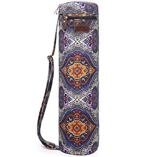 Product Cover Boence Yoga Mat Bag, Full Zip Exercise Yoga Mat Sling Bag with Sturdy Canvas, Smooth Zippers, Adjustable Strap, Large Functional Storage Pockets - Fits Most Size Mats (Celestial)