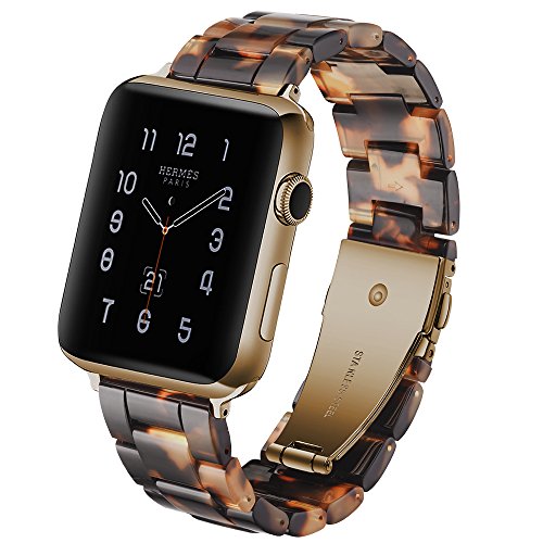 Product Cover CSVK Resin Band for App le Watch Band 38mm 40mm Men Women Compatible with iWatch Series 4 3 2 1 Band, Replacement Lightweight Waterproof Strap with Stainless Steel Buckle