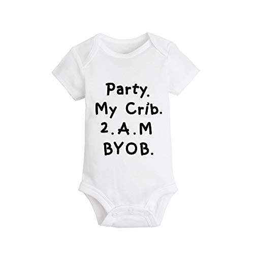 Product Cover Bring Your OWN Bottle Funny Newborn Onesies Super Soft Cotton Humor Baby Bodysuit(BB 6m)