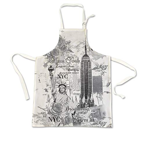 Product Cover Sweet Gisele New York NYC Cooking Apron | 3D Print Chef Aprons | Great Home Kitchen Souvenir Gift Soft | Travel Accessories Made in USA | 1 Size Adjustable Bib Unisex (White)
