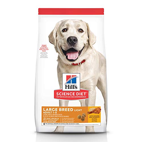 Product Cover Hill's Science Diet Dry Dog Food, Adult, Large Breeds, Light, Chicken Meal & Barley Recipe for Healthy Weight & Weight Management, 30 lb Bag