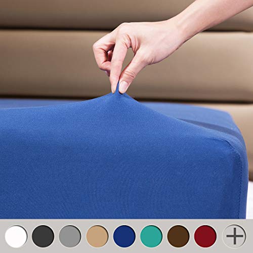 Product Cover COSMOPLUS Fitted Sheet King Fitted Sheet Only（No Flat Sheet or Pillow Shams）,4 Way Stretch Micro-Knit,Snug Fit,Wrinkle Free,for Standard Mattress and Air Bed Mattress from 8