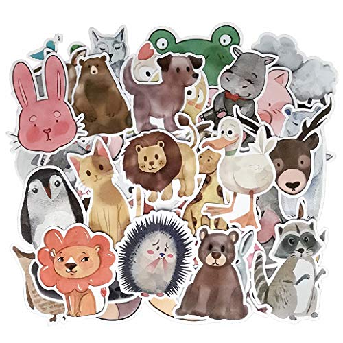 Product Cover Cute Animal Stickers Pack Vinyl Laptop Kids Girls Water Bottle Travel Case Skateboard Guitar Bike Sticker Decals Party Supplies Decorations