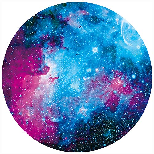 Product Cover BOSOBO Mouse Pad, Round Nebula Galaxy Mouse Pad, Personalized Designs, Dual Stitched Edges, Anti-Slip Rubber Base, Customized Mousepad for Women Girls Office Computer Laptop Travel, 7.9 x 7.9 Inch