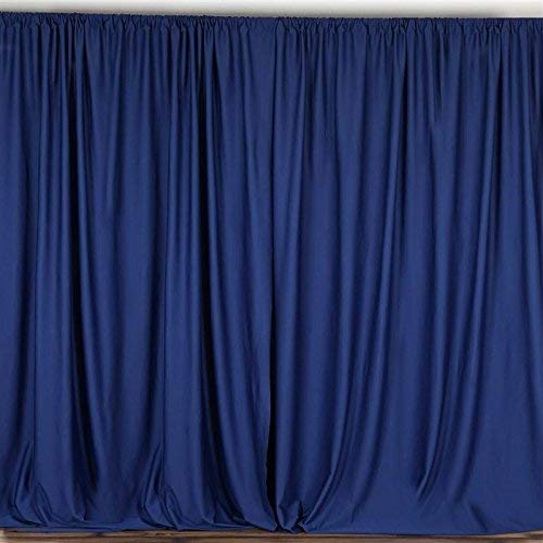 Product Cover AK TRADING CO. 10 feet x 10 feet Polyester Backdrop Drapes Curtains Panels with Rod Pockets - Wedding Ceremony Party Home Window Decorations - Navy Blue