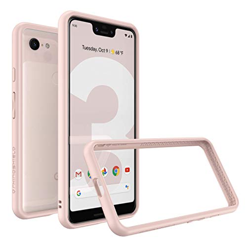 Product Cover RhinoShield Bumper Case for Google Pixel 3 XL [CrashGuard] | Shock Absorbent Slim Design Protective Cover [3.5M/11ft Drop Protection] - Blush Pink