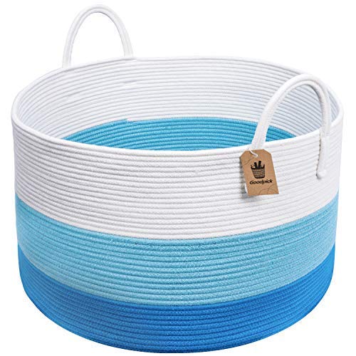 Product Cover INDRESSME XXXLarge Blue Woven Rope Basket | Wide 21