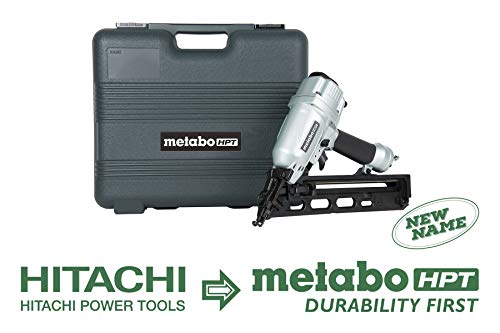 Hitachi NT65MA4 1-1/4 Inch to 2-1/2 Inch 15-Gauge Angled Finish Nailer with Air Duster