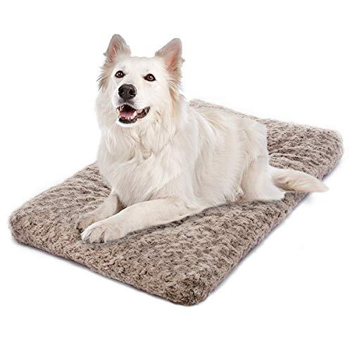 Product Cover MIXJOY Dog Bed Ultra Soft Crate Pad Home Washable Mat for Large Dogs and Cats Crate (36-inch, Mocha)