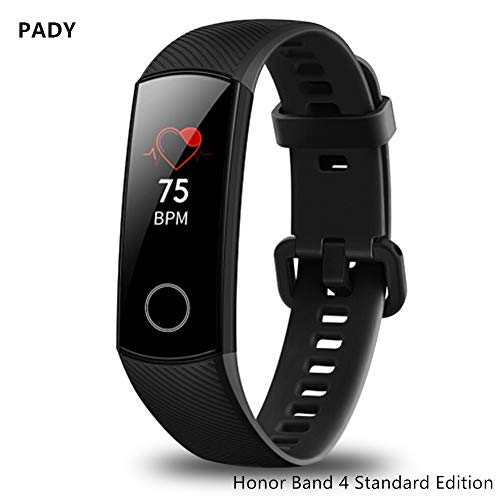 Product Cover Huawei Honor Band 4 6-Axis Inertial Heart Rate Monitor Infrared Light Wear Detection Sensor Full Touch AMOLED Color Screen Home Button All-in-One Activity Tracker 5ATM Waterproof (Meteorite black)