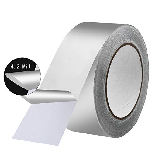 Product Cover KIWIHUB 4.2 Mil (2 inch-82ft) Aluminum Foil Tape, Silver,Good for HVAC, Sealing & Patching Hot & Cold Air Ducts, Metal Repair