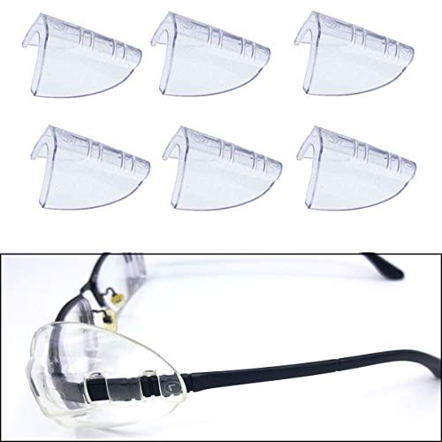 Product Cover Haulonda  3 Pairs Safety Eye Glasses Side Shields Slip On Clear Side Shield Fits Small to Medium