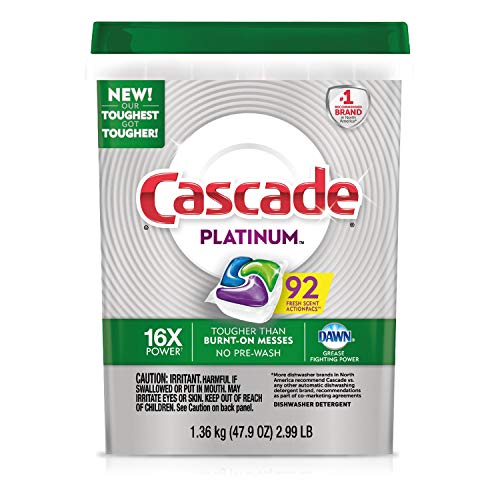 Product Cover Cascade Platinum Action Pacs, 16x Power, Fresh Scent, 92 Count 1.45 kg (51.2 oz) 3.20 LB