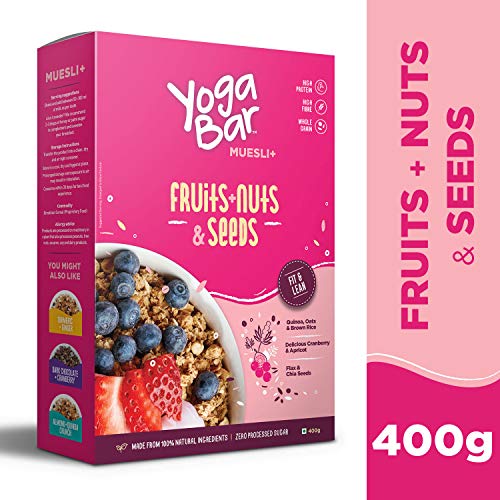 Product Cover Yogabar Wholegrain Breakfast Muesli Fruits, Nuts + Seeds, 400g (Single Pack)