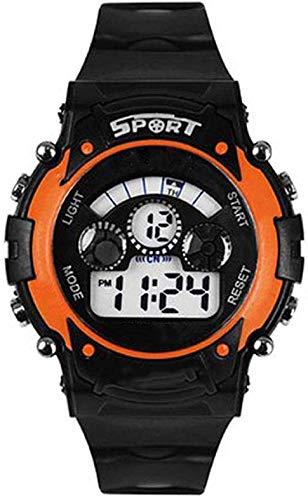 Product Cover Maa Creation Orange 7 Lights Display Sports Watch for Kids & Boy