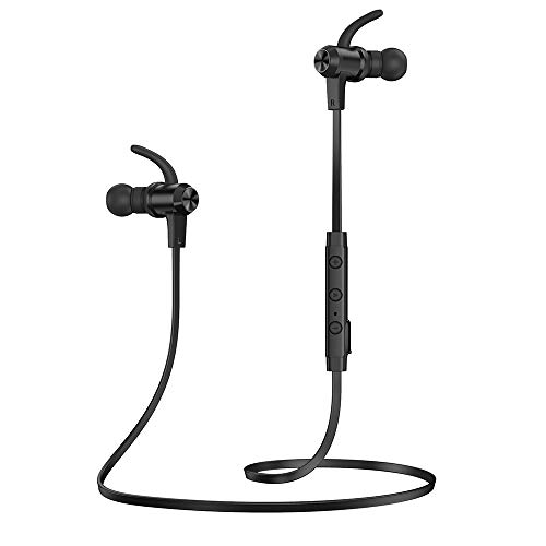 Product Cover Bluetooth Headphones, TaoTronics Bluetooth 5.0 Wireless Earbuds Sports Earphones 9 Hours Playtime with IPX6 Waterproof, aptX Stereo, CVC 6.0 Noise Cancelling Mic