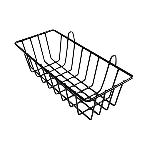 Product Cover House of Quirk Grid Hanging Iron Basket Wall Mounted Decoration Innovative Flower Pot Shelf for Display Rack - Black
