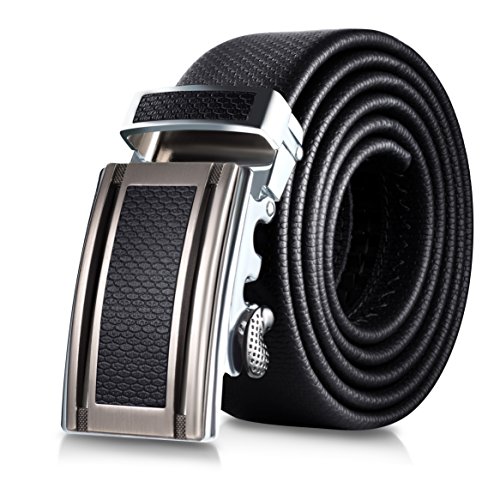 Product Cover Mio Marino Classic Ratchet Belt - Premium Leather - 1.38 Wide - Adjustable Buckle - Free Gift Box