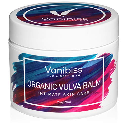 Product Cover Organic Vulva Balm Cream, Vaginal Moisturizer, Intimate Skin Care, Menopause Support by Vanibiss - Relieves Dryness, Itching, Burning, Redness, Chafing, Odor, Irritation - Estrogen Free (2 Ounces)