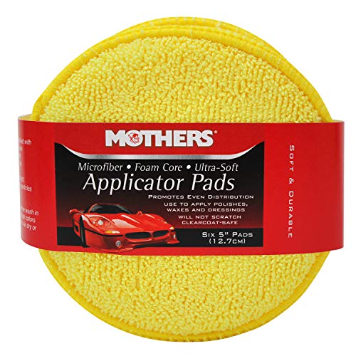 Product Cover Mothers 156801 Yellow Microfiber Ultra Soft Applicator Pad (Six 5 Inch Pads)