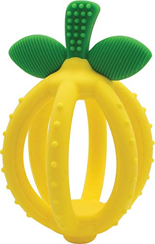 Product Cover Itzy Ritzy Teething Ball & Training Toothbrush - Silicone, BPA-Free Bitzy Biter Lemon-Shaped Teething Ball Featuring Multiple Textures to Soothe Gums and an Easy-to-Hold Design, Lemon