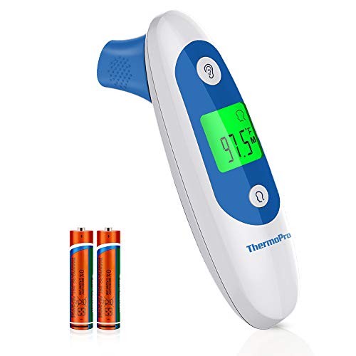 Product Cover Baby Thermometer Forehead and Ear-ThermoPro TP905 Digital Ear Thermometer for Fever Forehead Thermometer for Kids and Adults with Memory Recall Infrared Infant Thermometer