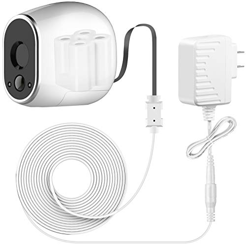 Product Cover Sumind Adapter and 20 ft/ 6 m Outdoor Weatherproof Power Cable Compatible with Arlo, Replace The Arlo Batteries (CR123A) to Continuously Operate, Not Compatible with Arlo Pro and Arlo 2 (White)