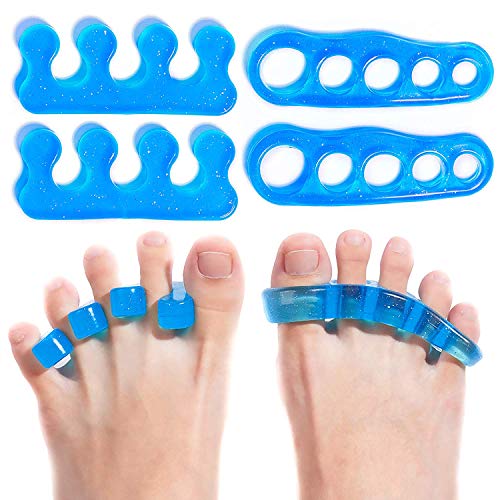 Product Cover Premium Gel Toe Separators, Straighteners & Spacers | Hammer Toe & Bunion Corrector For Men & Women | Correct Your Toes Naturally | Use for Pedicure, Yoga & Running (US Shoe Size 9 & Below)