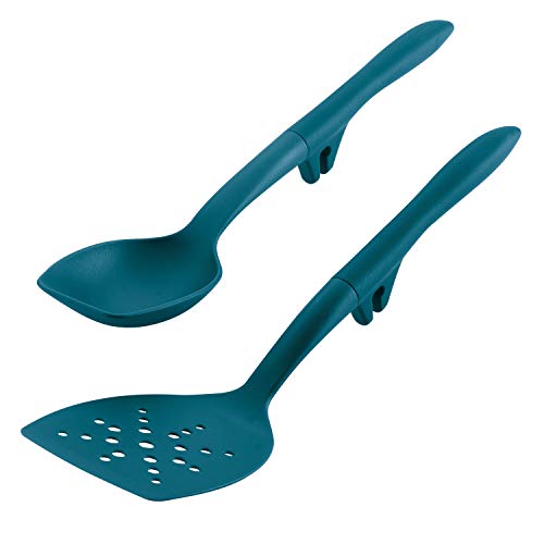 Product Cover Rachael Ray Tools and Gadgets Lazy Flexi Turner and Scraping Spoon Set, Teal