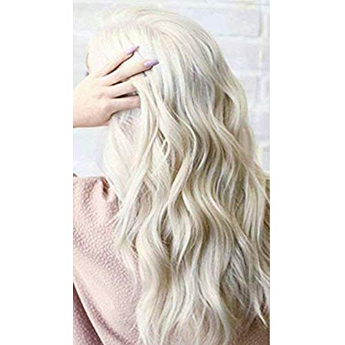 Product Cover Moresoo 16 Inch Blonde Tape in Hair Extensions Seamless Hair Extensions Real Human Hair #60 Platinum Blonde 40 Pieces 100 Grams Per Pack Full Head Tape in Hair Extensions Straight Hair