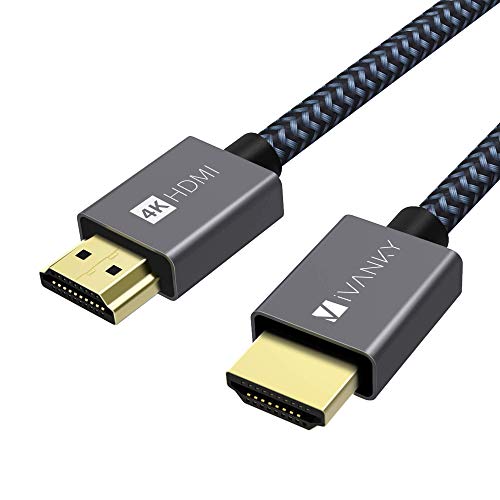 Product Cover 4K HDMI Cable 6.6 ft, iVANKY High Speed 18Gbps HDMI 2.0 Cable, 4K HDR, 3D, 2160P, 1080P, Ethernet - Braided HDMI Cord 32AWG, Audio Return(ARC) Compatible UHD TV, Blu-ray, PS4, PS3, PC, Projector