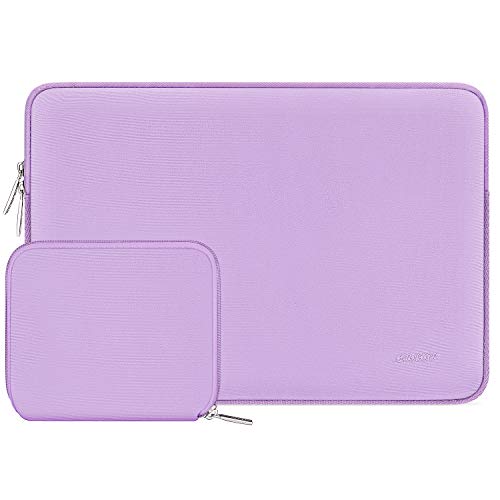 Product Cover MOSISO Laptop Sleeve Compatible with 2019 2018 MacBook Air 13 inch Retina Display A1932, 13 inch MacBook Pro A2159 A1989 A1706 A1708, Water Repellent Neoprene Bag Cover with Small Case, Light Purple