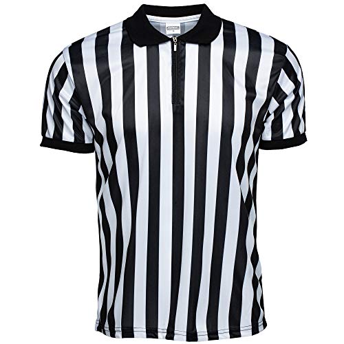 Product Cover Murray Sporting Goods Men's Official Pro-Style Collared Referee Shirt, Officiating Jersey for Basketball, Football, Volleyball (Large)