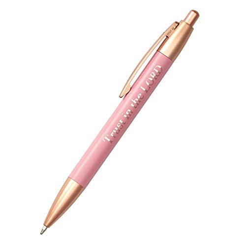 Product Cover Trust In The Lord Pink Stylish Classic Pen in Matching Gift Box - Proverbs 3:5 Bible Verse Refillable Retractable Medium Ballpoint Pen for Bullet Journal Planner Writing Note Taking Calendar Agenda