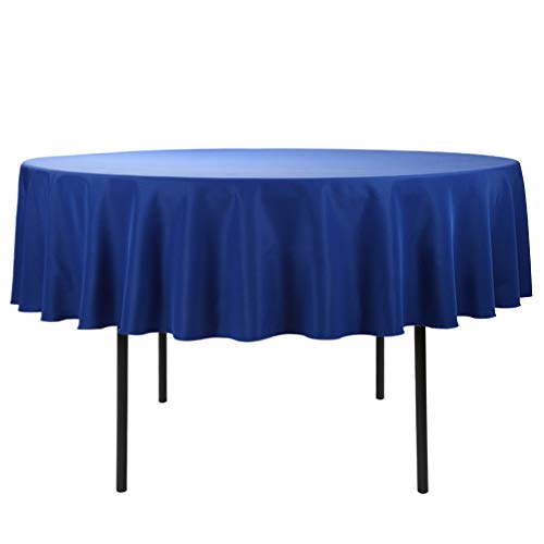 Product Cover Waysle 90-Inch Round Tablecloth, 100% Polyester Washable Table Cloth for Circular Table, Royal Blue