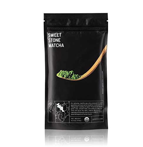 Product Cover USDA Organic Sweet Stone Matcha Green Tea Powder - Product of Japan - (Culinary Grade), 4 Oz. (114G)