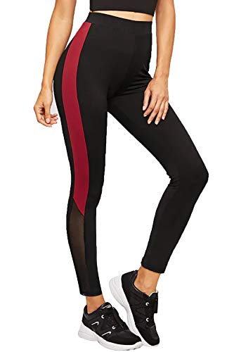 Product Cover BLINKIN Mesh Yoga Gym Zumba Workout and Active Sports Fitness Black Polyester Leggings Tights with Mesh for Women|Girls(1869)