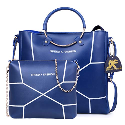 Product Cover Speed X Fashion Women's Handbags And Shoulder Bag Combo (Blue)