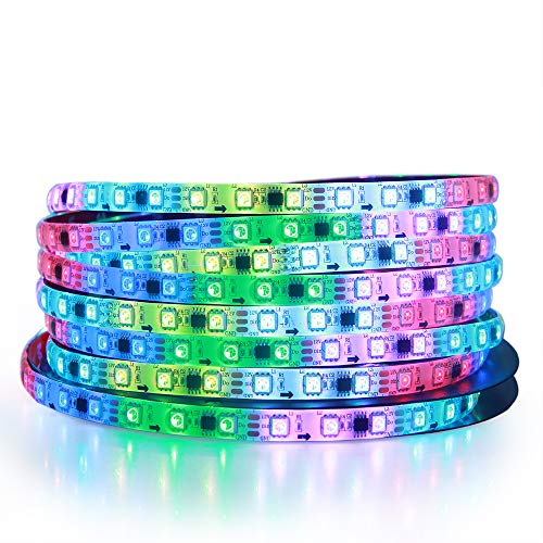 Product Cover ALITOVE WS2811 Addressable RGB LED Strip 12V Programmable LED Pixel Strip Lights 16.4ft 300 LEDs Dream Color Digital LED Flexible Rope Light Waterproof IP65 with 3M VHB Heavy Duty Self-Adhesive Back