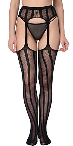 Product Cover Xs and Os Women Sheer Fishnet Lower Bodystocking Lingerie