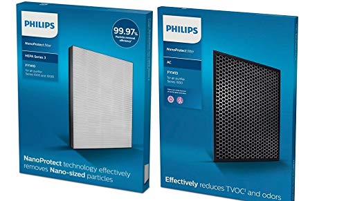 Product Cover Air Philips Filter Set AC1215 NanoProtect 1000 Series True HEPA FY1410 and CARBON FY1413 Set of Air Purifier