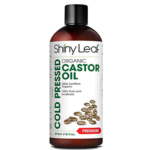 Product Cover Castor Oil USDA Organic (16oz) Cold-Pressed 100% Pure Castor Oil, Hexane-Free For Hair Growth For Dry Skin, Hair Care & Eyelashes Natural Moisturizing & Healing Caster Oil by Shiny Leaf