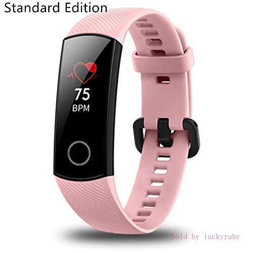 Product Cover Huawei Honor Band 4 6-Axis Inertial Heart Rate Monitor Infrared Light Wear Detection Sensor Full Touch AMOLED Color Screen Home Button All-in-One Activity Tracker 5ATM Waterproof (Coral pink)